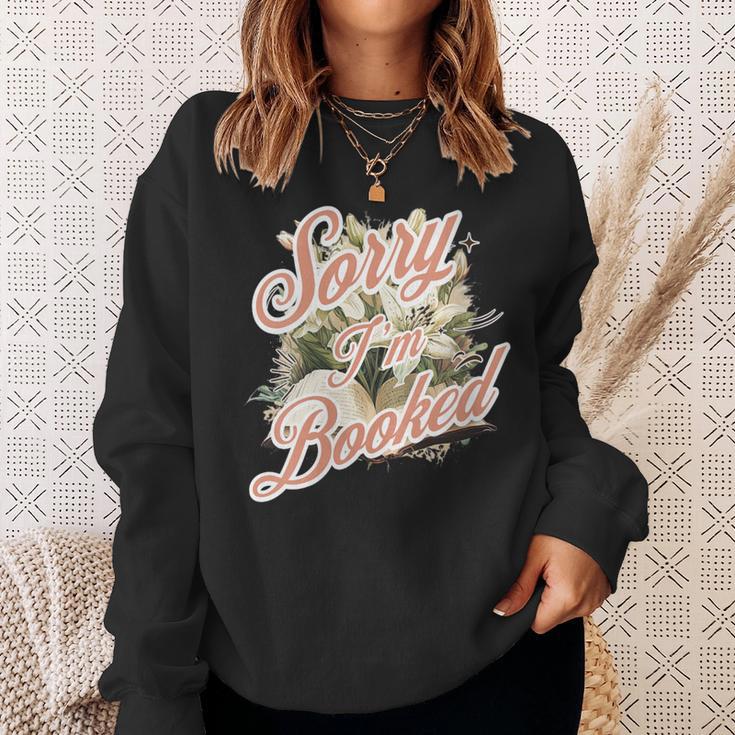 Women's I'm Booked Floral Book Lovers Readers Sweatshirt Gifts for Her Women's I'm Booked Floral Book Lovers Readers Sweatshirt Gifts for Her