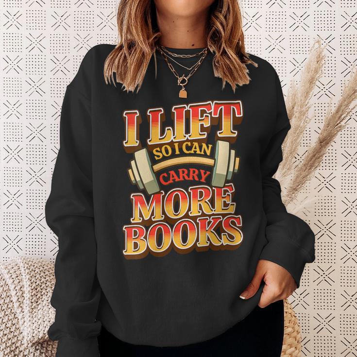 Women's Lift So I Can Carry More Books Reading Lovers Workout Sweatshirt Gifts for Her Women's Lift So I Can Carry More Books Reading Lovers Workout Sweatshirt Gifts for Her