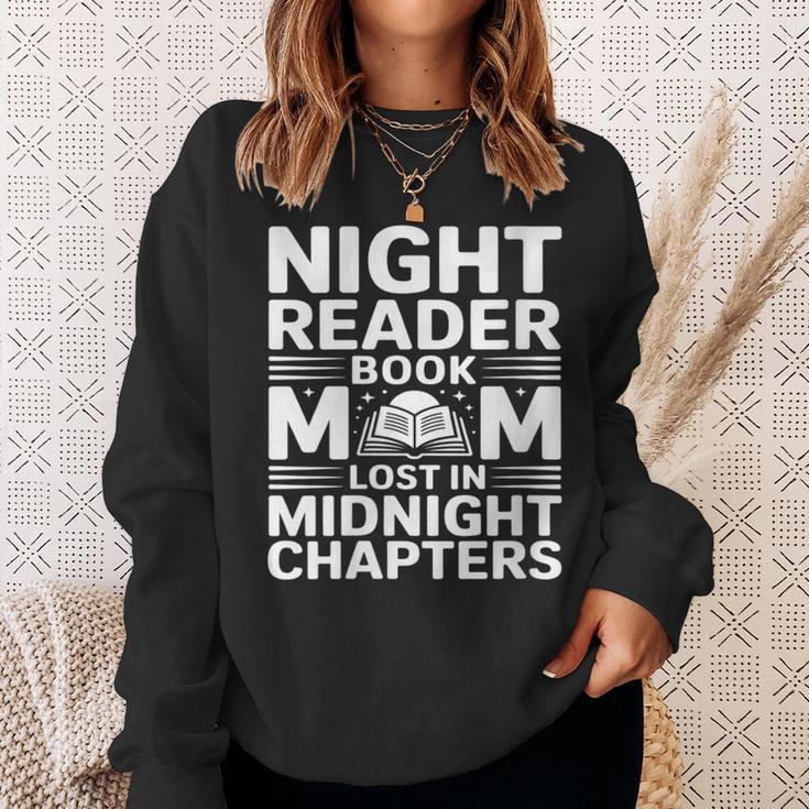 Women's Night Reader Book Mom Lost In Midnight Chapters Sweatshirt Gifts for Her