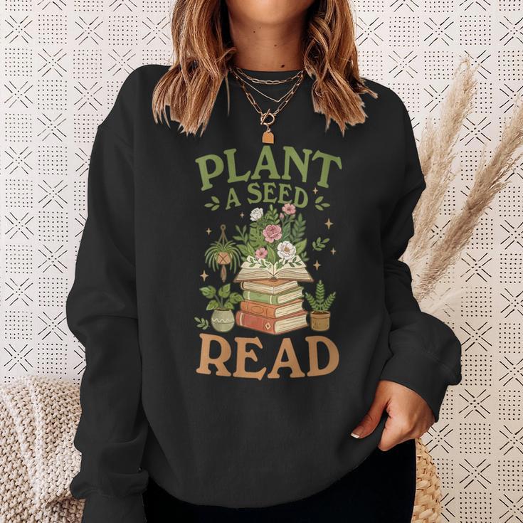 Women's Plant A Seed Read Summer Reading 2026 Teacher Librarian Book Sweatshirt Gifts for Her Women's Plant A Seed Read Summer Reading 2026 Teacher Librarian Book Sweatshirt Gifts for Her