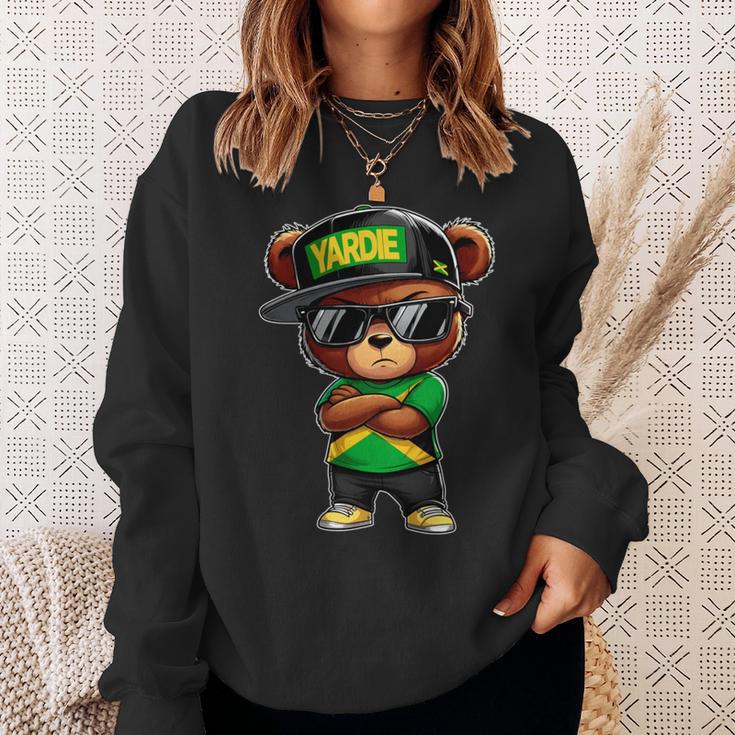 Yardie ジャマイカ ベア ジャマイカ国旗 ジャマイカの服 長袖tシャツ スウェットシャツ 彼女への贈り物