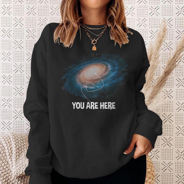 You Are Here 宇宙 銀河 天文学 スウェットシャツ 彼女への贈り物