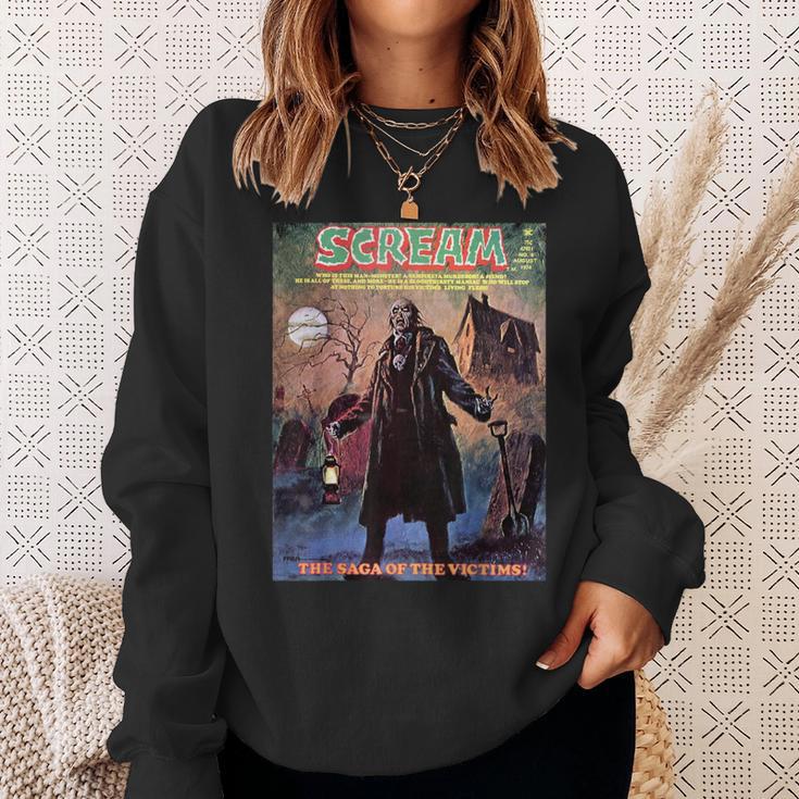 Zombie Halloween Horror Vintage Comic Book Retro Scary Sweatshirt Gifts for Her