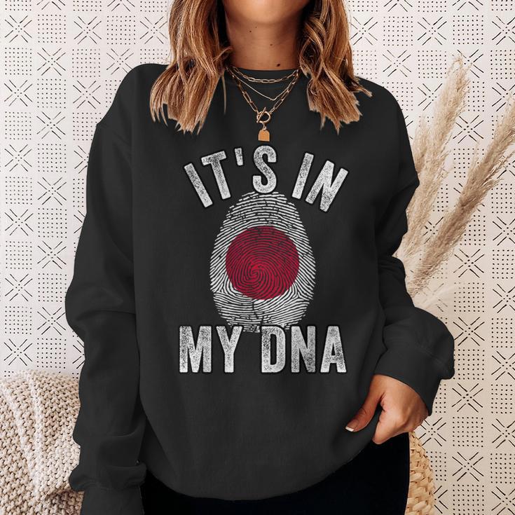 おかしな It's In My Dna 日本国旗 指紋 スウェットシャツ 彼女への贈り物