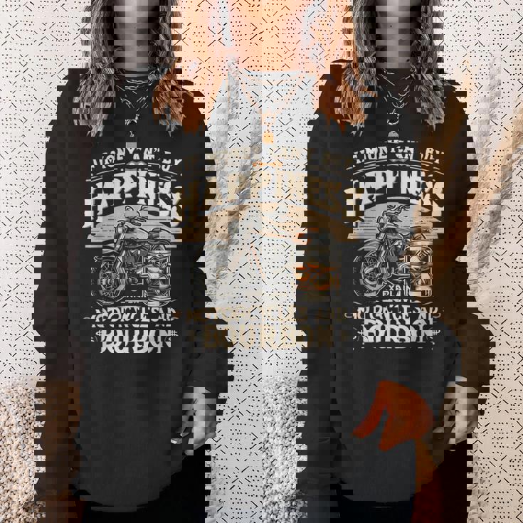 お金で幸せが買えないならバーボンとバイクを解説 スウェットシャツ 彼女への贈り物