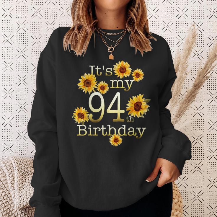 かわいいひまわり 94歳の誕生日 94歳の誕生日 スウェットシャツ 彼女への贈り物