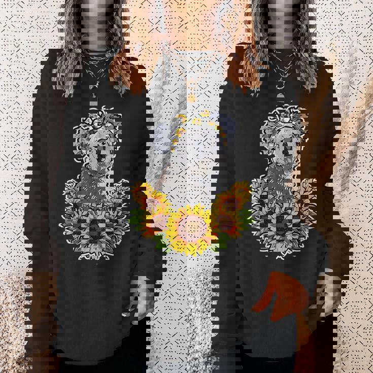 かわいいコアラベア ポイズンひまわりデココアラ スウェットシャツ 彼女への贈り物