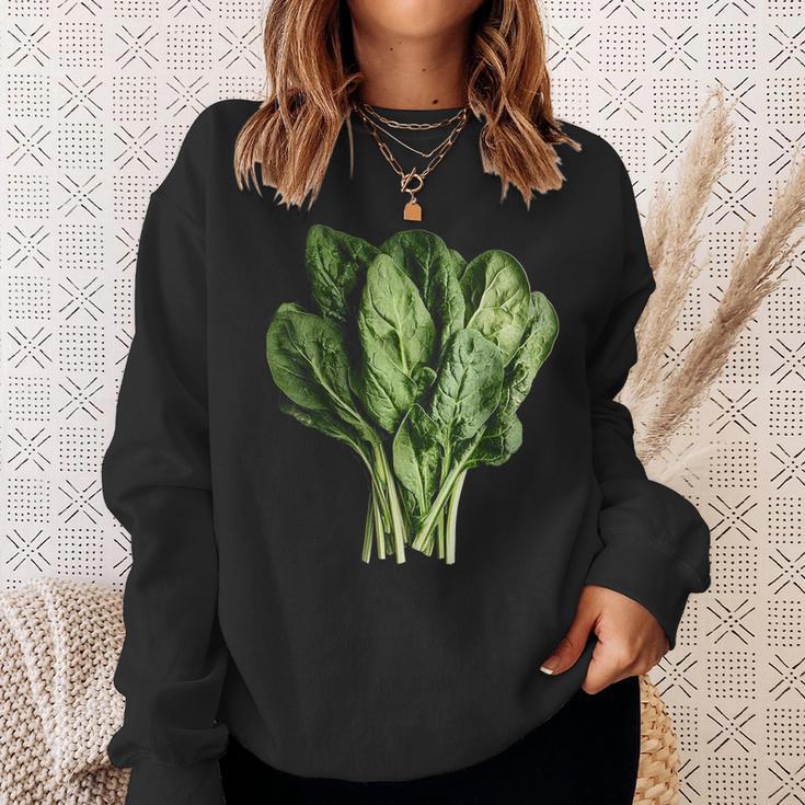 ほうれん草 野菜モチーフ イラスト ほうれん草 スウェットシャツ 彼女への贈り物