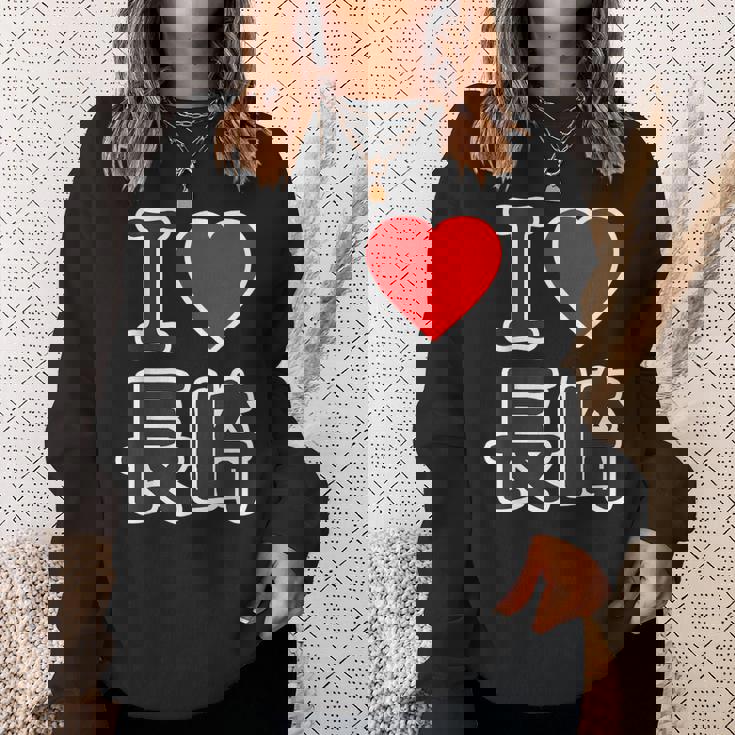 アイラブ・長崎（I Love ハート）Big 大きな文字【47都道府県】ジモtティ 地元愛 旅行お土産 面白 スウェットシャツ 彼女への贈り物