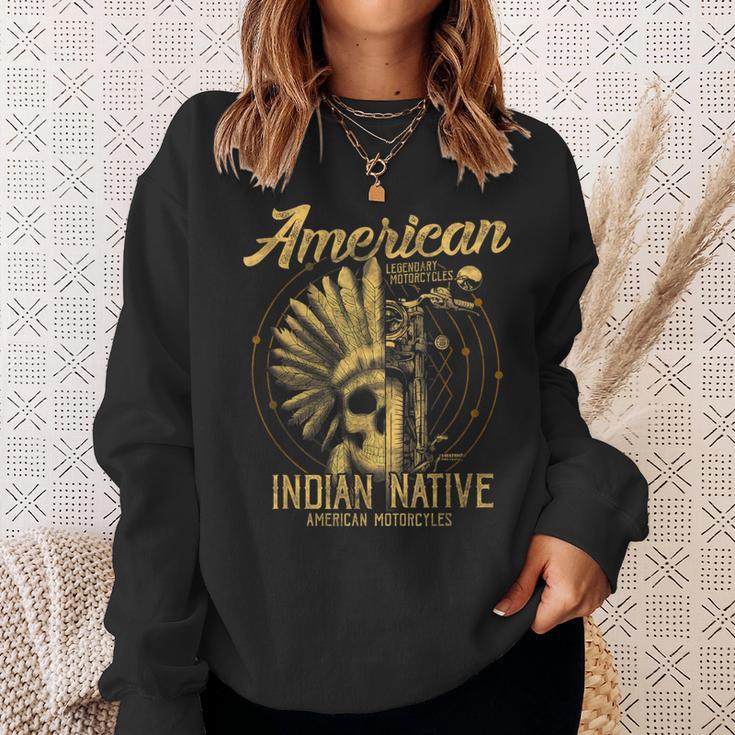 アメリカンインディアン ネイティブ服 伝説のバイクギフト スウェットシャツ 彼女への贈り物