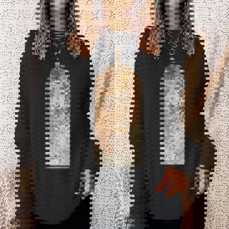 アルフォンス・マリア・ミュシャの季節 春 スウェットシャツ 彼女への贈り物