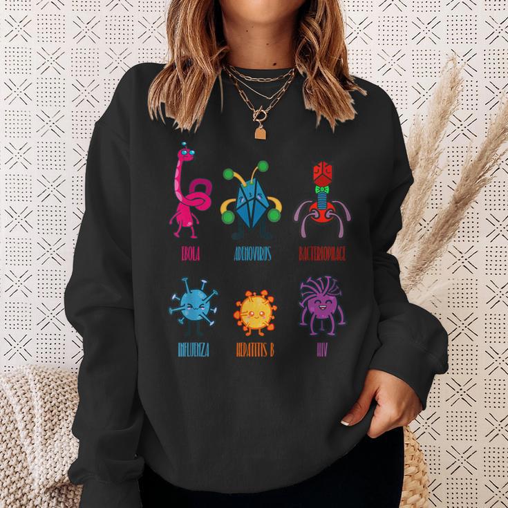ウイルス学者のためのかわいいウイルスtシャツ スウェットシャツ 彼女への贈り物