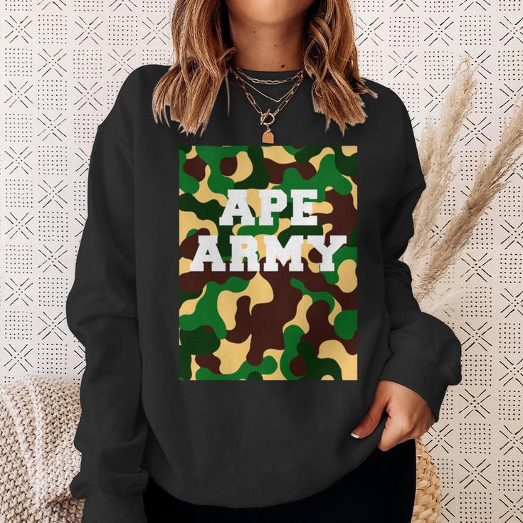 エイプネイション ダイヤモンド 月 ミーム ストック 猿 一緒に 強靭 長袖tシャツ スウェットシャツ 彼女への贈り物