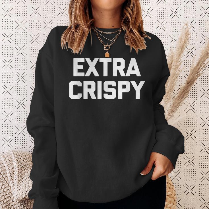 エキストラクリスピーtシャツ面白い言葉で皮肉なノベルティユーモア スウェットシャツ 彼女への贈り物