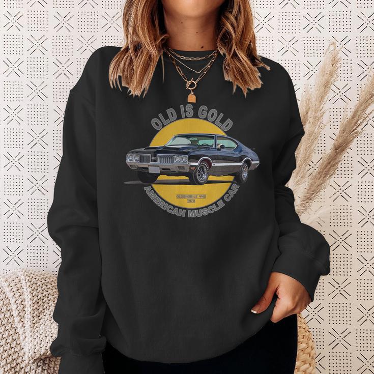オールズモビル 442 アメリカンマッスルカー 60年代 70年代 オールドイズゴールド スウェットシャツ 彼女への贈り物