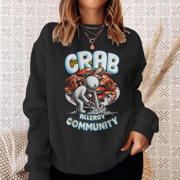 カニアレルギー Crab Allergy Community スウェットシャツ 彼女への贈り物