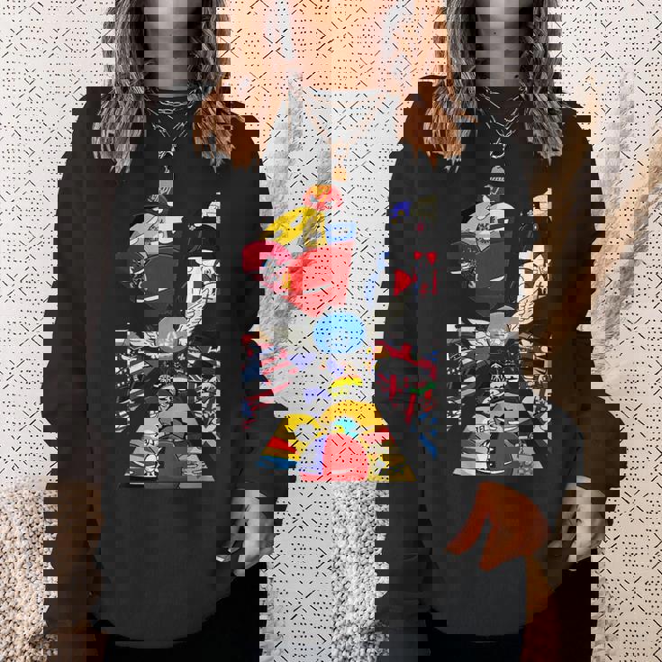 カントリーボール 世界旗 スウェットシャツ 彼女への贈り物