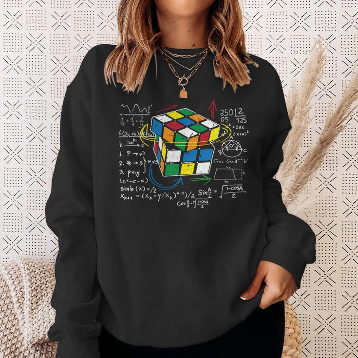 キューブマジック 数学方程式 レトロ オタクルービック 長袖tシャツ スウェットシャツ 彼女への贈り物