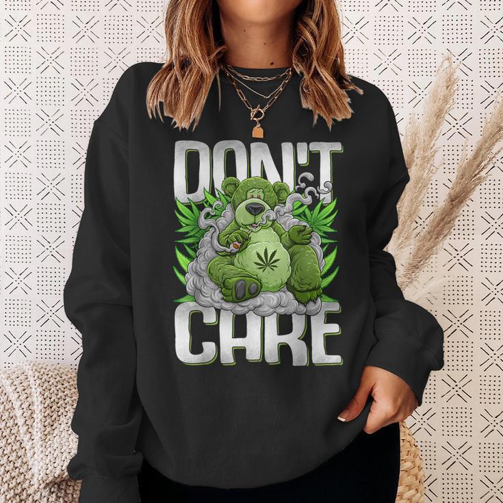 クマのスモーキングウィードマリファナtシャツ 面白いウィードベアtシャツ スウェットシャツ 彼女への贈り物
