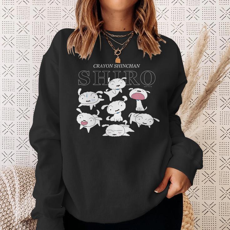 クレヨンしんちゃん いろいろシロ 長袖tシャツ スウェットシャツ 彼女への贈り物