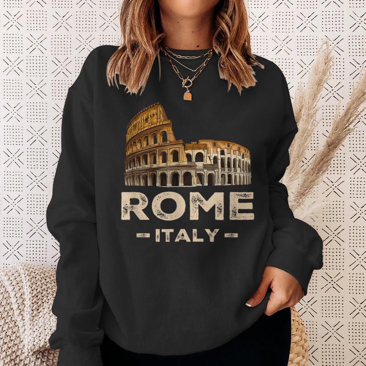 クール ヴィンテージ ローマ イタリア コロッセオ お土産 ローマ イタリア スウェットシャツ 彼女への贈り物