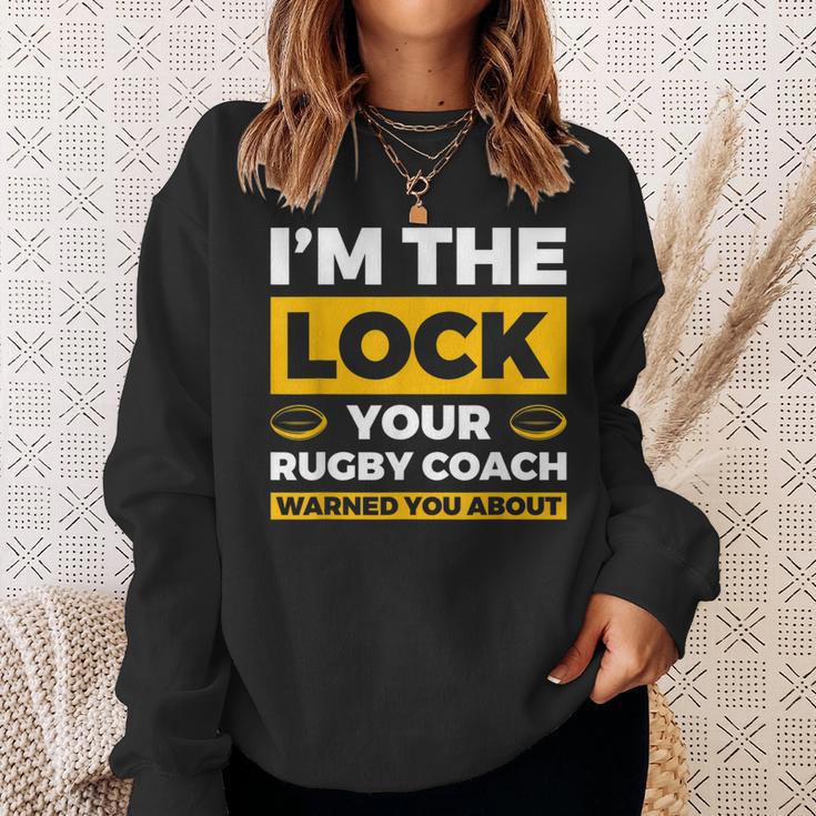 コーチがラグビーについて警告したロックはアイム・ザ・ロック スウェットシャツ 彼女への贈り物