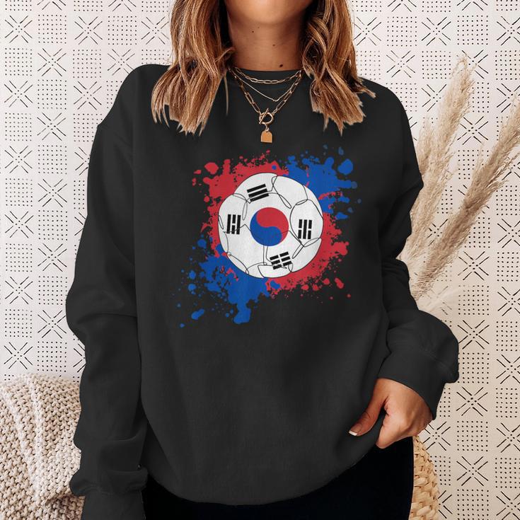 サッカーボール 韓国国旗付き スウェットシャツ 彼女への贈り物