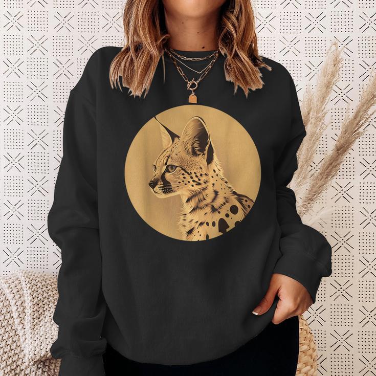 サーバル ワイルドキャット サーバルキャット アフリカン ワイルドキャット アニマル サーバル スウェットシャツ 彼女への贈り物