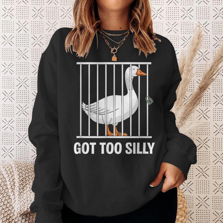 シリー・グースtシャツバカになりすぎた スウェットシャツ 彼女への贈り物