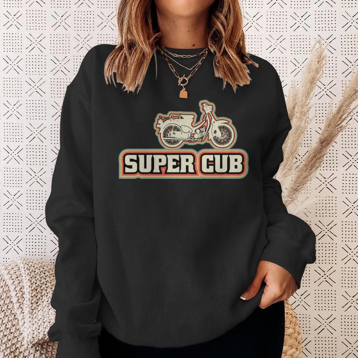 スーパーカブc100 原付バイク レトロジャパン 長袖tシャツ スウェットシャツ 彼女への贈り物