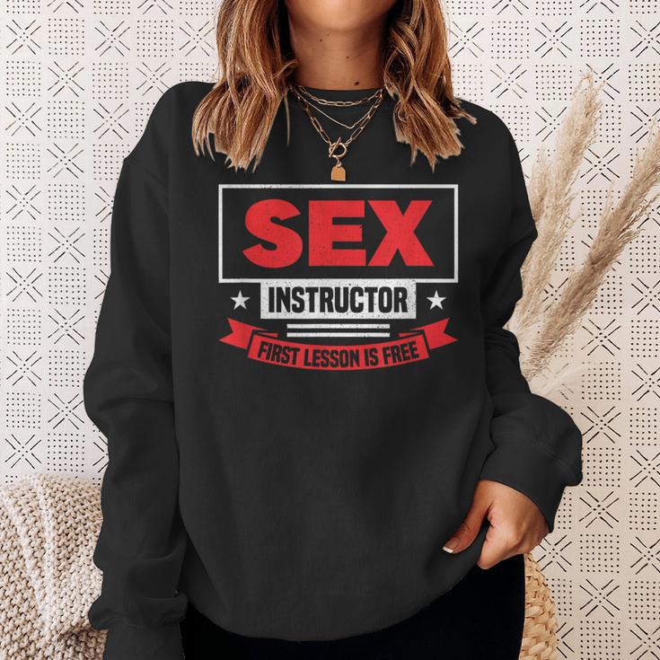 セックスインストラクター初レッスンは無料です-面白いバチェロレッテ スウェットシャツ 彼女への贈り物