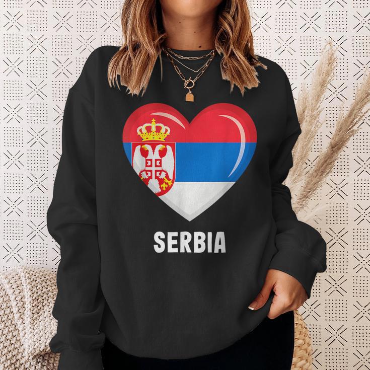 セルビア国旗シャツ スウェットシャツ 彼女への贈り物