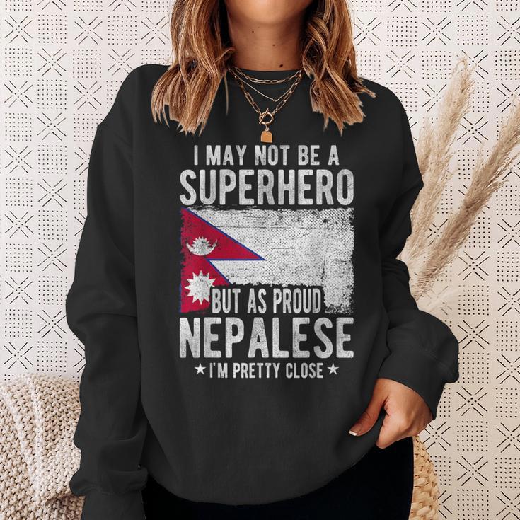 ネパール ネパール国旗 誇り高きネパール スウェットシャツ 彼女への贈り物