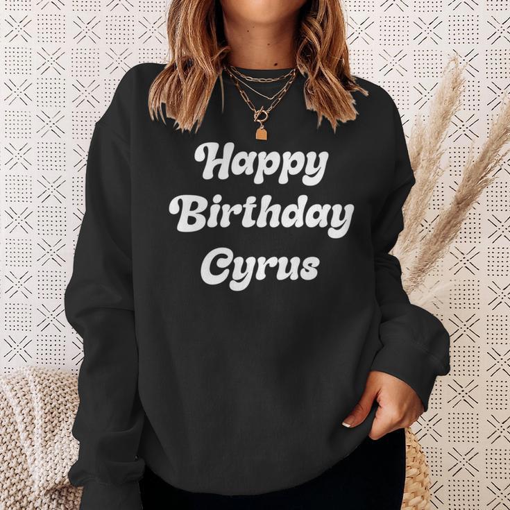 ハッピー・バースデー・サイラス 長袖tシャツ スウェットシャツ 彼女への贈り物
