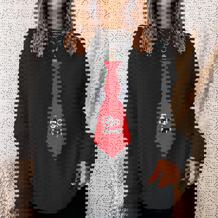 ハロウィン ネクタイ 漫画 モンスター 赤 面白い スウェットシャツ 彼女への贈り物