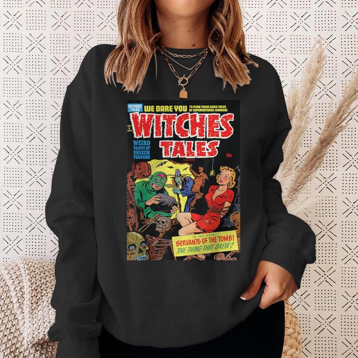 ハロウィン ホラー ヴィンテージ 魔女 コミックブック レトロ 怖い 面白い スウェットシャツ 彼女への贈り物