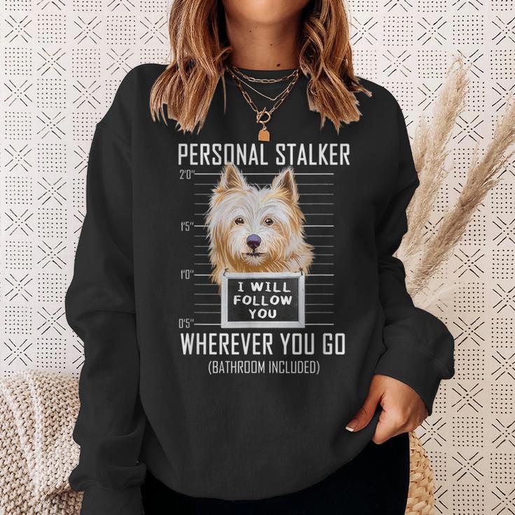 パーソナルストーカー犬ノーリッチテリア私はあなたに従います Norwich Terrier Dog スウェットシャツ 彼女への贈り物