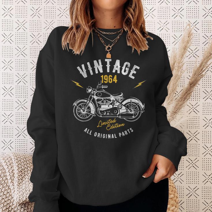 ビンテージ 1964 モーターサイクル バイカー 60歳の誕生日 スウェットシャツ 彼女への贈り物