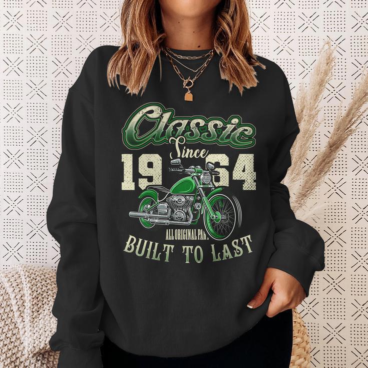 ビンテージ バイク バイカー バイクの誕生日 1964 年生まれ 長袖tシャツ スウェットシャツ 彼女への贈り物