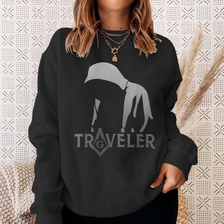フリーメイソン ロッジ フリーメイソン 友愛 マスターメイソン トラベラー スウェットシャツ 彼女への贈り物