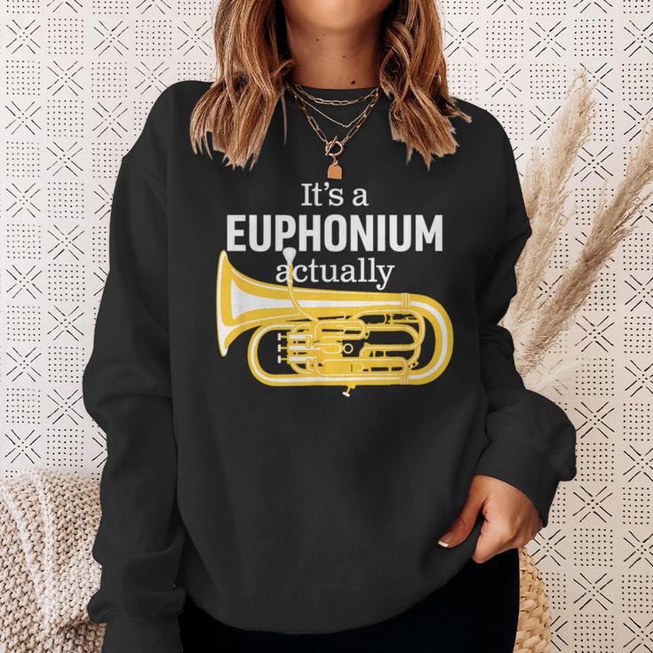 ブラスバンドのユーフォニアム奏者のための面白いユーフォニアムジョーク「 Euphonium Humour 」 スウェットシャツ 彼女への贈り物