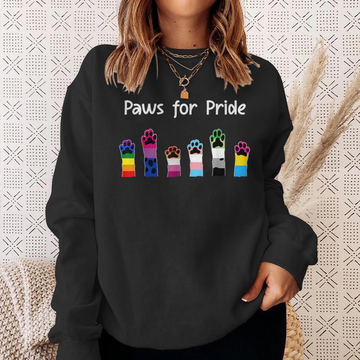 プライド猫好きのための足 Lgbt意識プライド月間 スウェットシャツ 彼女への贈り物