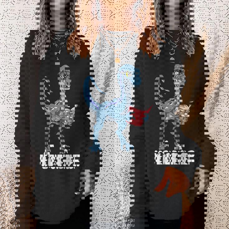 ベロシアダー ベロキラプトル 恐竜 読書 本好き スウェットシャツ 彼女への贈り物