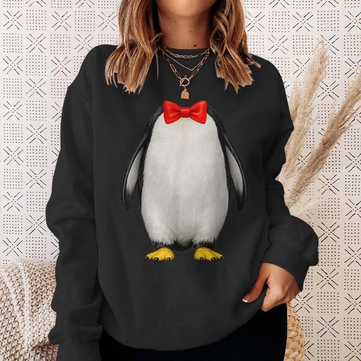 ペンギン コスチューム かわいい 蝶ネクタイ おもしろい 動物 ハロウィン 男性 子供 スウェットシャツ 彼女への贈り物