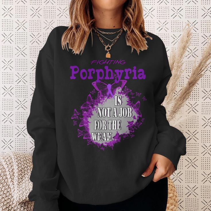 ポルフィリン症啓発 長袖tシャツ スウェットシャツ 彼女への贈り物