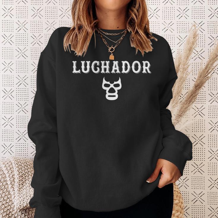 メキシコ ルチャリブレ レスリング ルチャドール 長袖tシャツ スウェットシャツ 彼女への贈り物