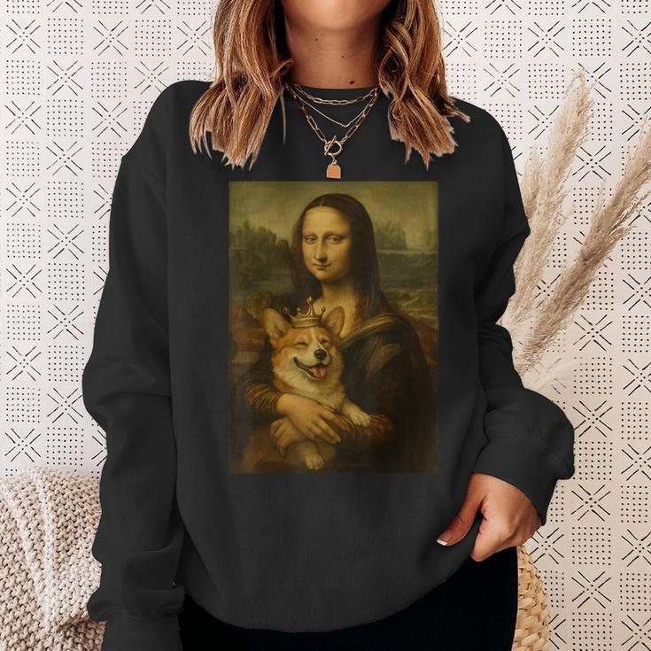 モナ・リサ・コーギー ロイヤル ペット ポートレート 傑作 スウェットシャツ 彼女への贈り物