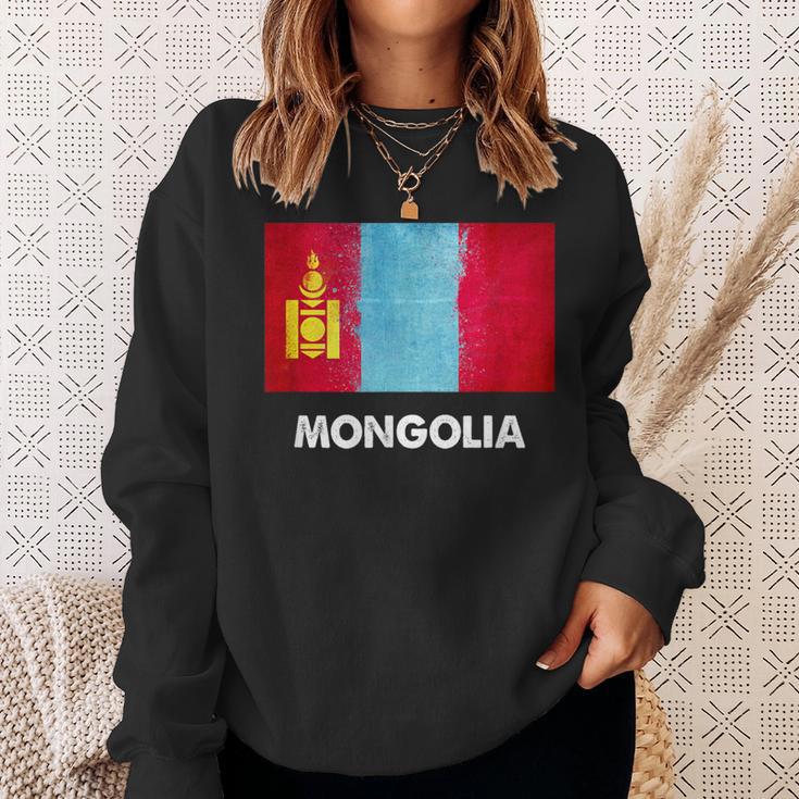 モンゴル国旗tシャツ スウェットシャツ 彼女への贈り物