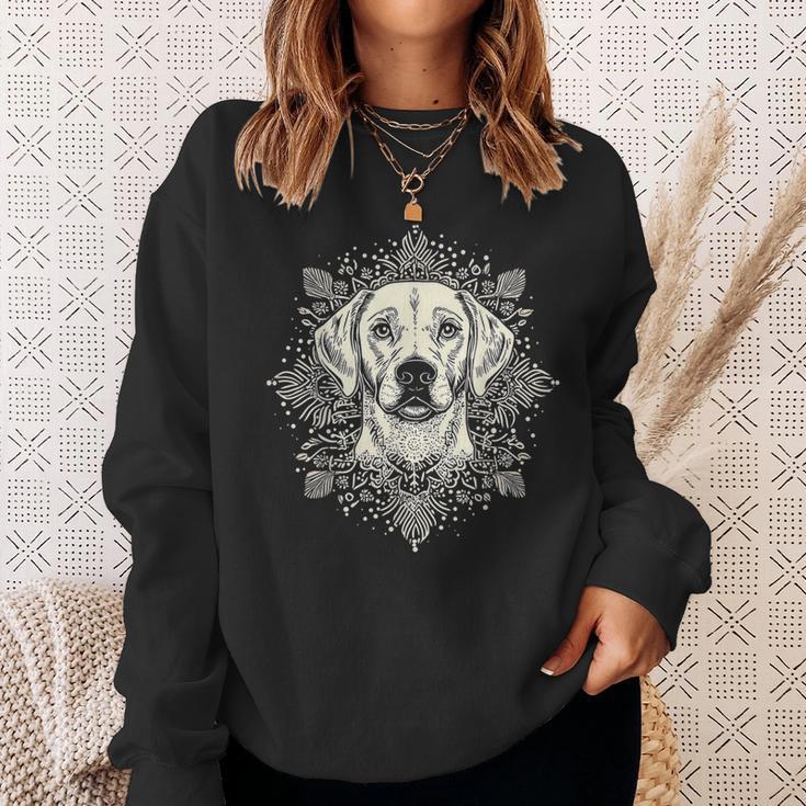 ラブラドールレトリバー 犬 モチーフ ペット 曼荼羅 ラブラドールレトリバー スウェットシャツ 彼女への贈り物