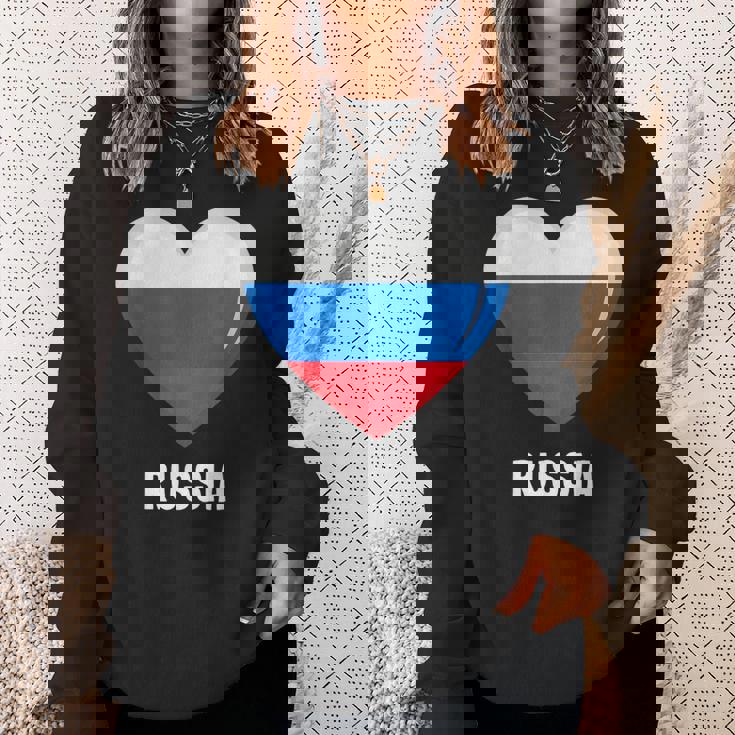 ロシア国旗シャツ スウェットシャツ 彼女への贈り物